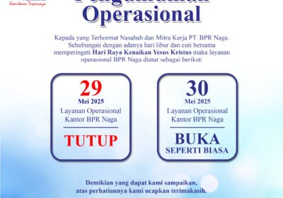 Pengumuman cuti bersama memperingati Hari Raya Kenaikan Yesus Kristus