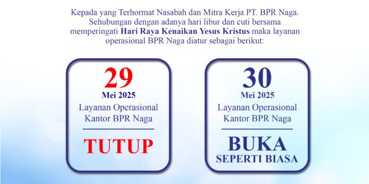 Pengumuman cuti bersama memperingati Hari Raya Kenaikan Yesus Kristus