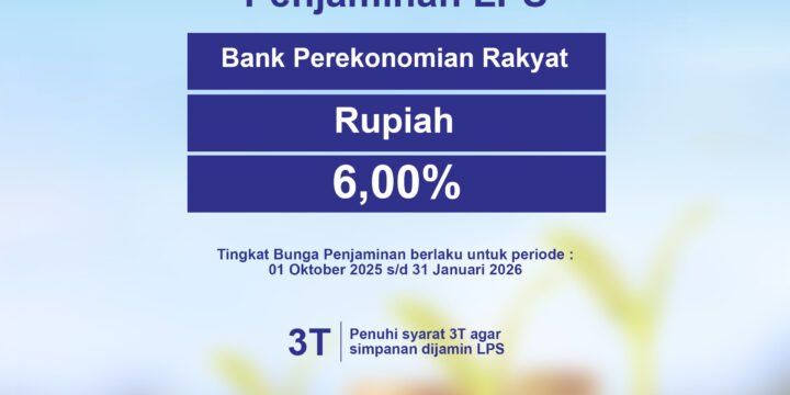 Pengumuman Tingkat Bunga Penjaminan LPS
